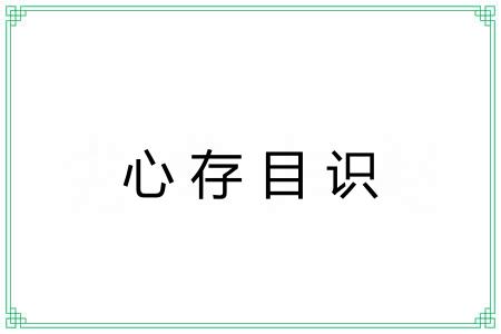 心存目识